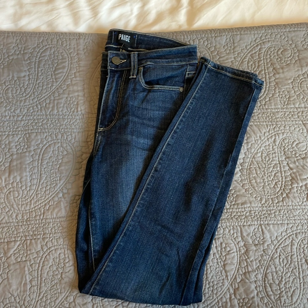 PAIGE Hoxton Ankle Blue Jeans, size 25